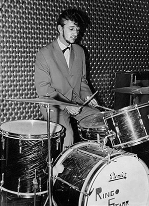 Ringo Starr playing drums with Rory and the Hurricaines. Original source: Buskin' with the Beatles (Facebook), www.facebook.com/photo.php?fbid=482574173872887&id=100063609249620&set=a.126826406114334.